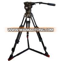 Camera jib crane accessories video camera aluminum tripod kit with fluid head 100mm bowl