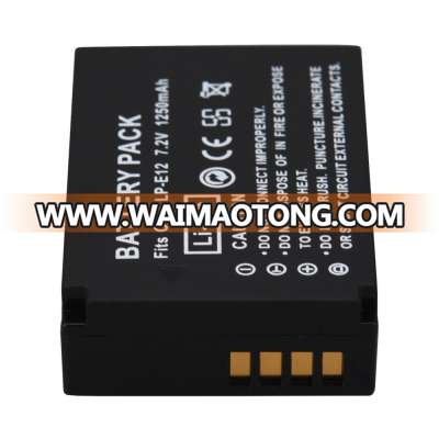 875 mAh LP-E12, LPE12 Extra Duracell Replacement Battery for Canon EOS M M2 100D Kiss X7 Rebel SL1 EOSM EOSM2 EOS100D